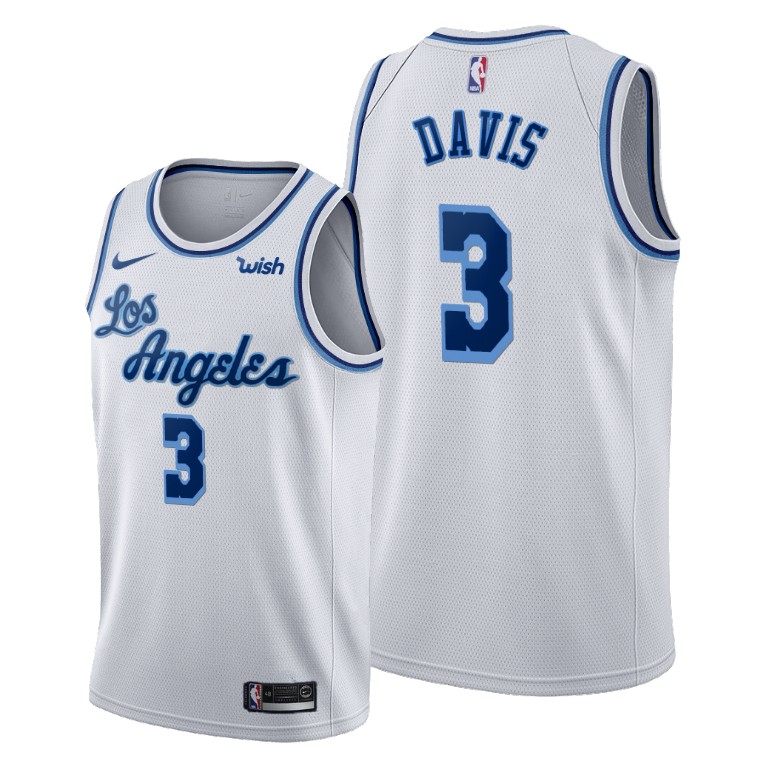 Men's Los Angeles Lakers Anthony Davis #3 NBA 2019-20 Classic Edition White Basketball Jersey HRM5083IX